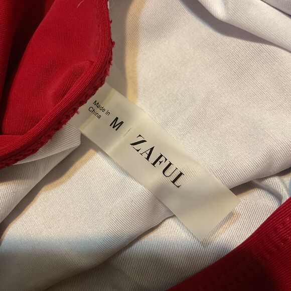 Zaful Crisscross Ruched Scalloped Bikini Medium - Picture 10 of 10